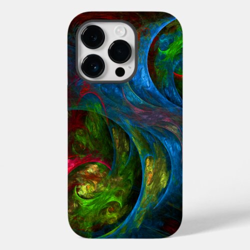 Genesis Blue Abstract Art Case_Mate iPhone 14 Pro Case