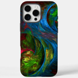 Genesis Blue Abstract Art iPhone 16 Pro Max Case