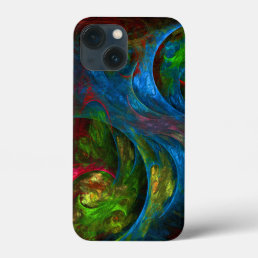 Genesis Blue Abstract Art iPhone 13 Mini Case