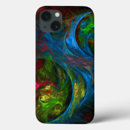 Genesis Blue Abstract Art iPhone 13 Case