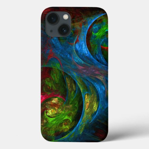 Genesis Blue Abstract Art iPhone 13 Case