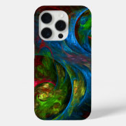 Genesis Blue Abstract Art Iphone 15 Pro Case at Zazzle