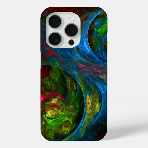 Genesis Blue Abstract Art iPhone 15 Pro Case