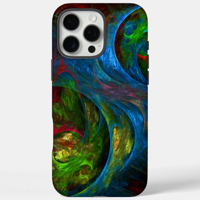 Genesis Blue Abstract Art Case-Mate iPhone Case (Back)