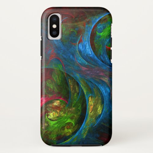 Genesis Blue Abstract Art iPhone XS Case