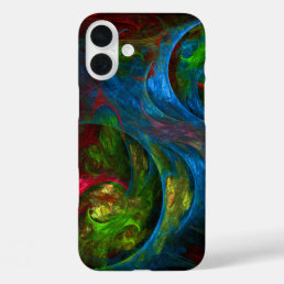 Genesis Blue Abstract Art iPhone 16 Plus Case