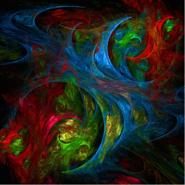 Genesis Blue Abstract Art Cutout (Front)