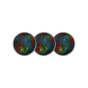 Genesis Blue Abstract Art Golf Ball Marker
