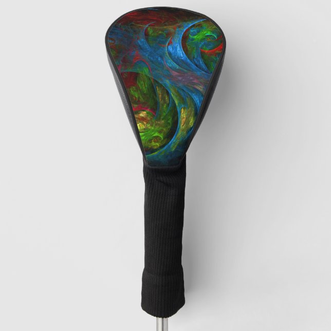 Genesis Blue Abstract Art Golf Head Cover (Front)