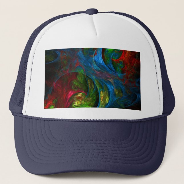Genesis Blue Abstract Art Hat (Front)