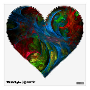 Genesis Blue Abstract Art Heart Wall Sticker