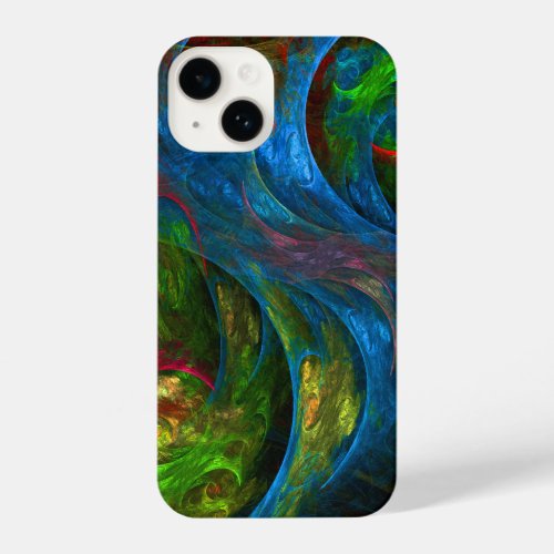 Genesis Blue Abstract Art iPhone 14 Case