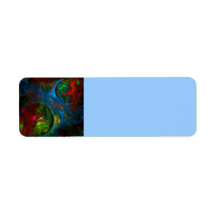 Genesis Blue Abstract Art Label