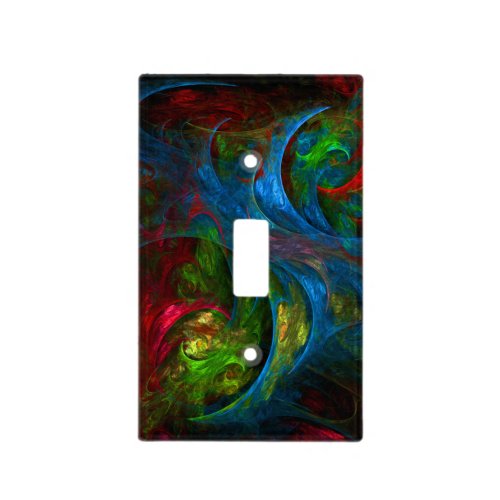Genesis Blue Abstract Art Light Switch Cover