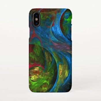 Genesis Blue Abstract Art Matte Iphone Xs Case by OniArts at Zazzle