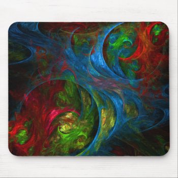 Genesis Blue Abstract Art Mousepad by OniArts at Zazzle