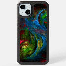 Genesis Blue Abstract Art iPhone 15 Plus Case
