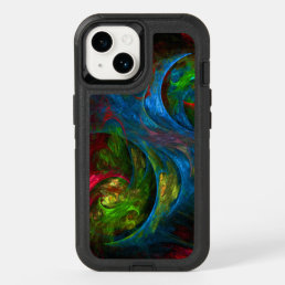 Genesis Blue Abstract Art OtterBox iPhone 14 Case