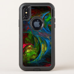 Genesis Blue Abstract Art OtterBox Defender iPhone X Case
