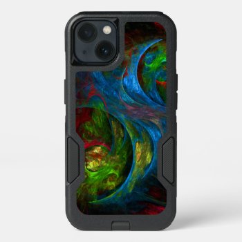 Genesis Blue Abstract Art Iphone 13 Case by OniArts at Zazzle