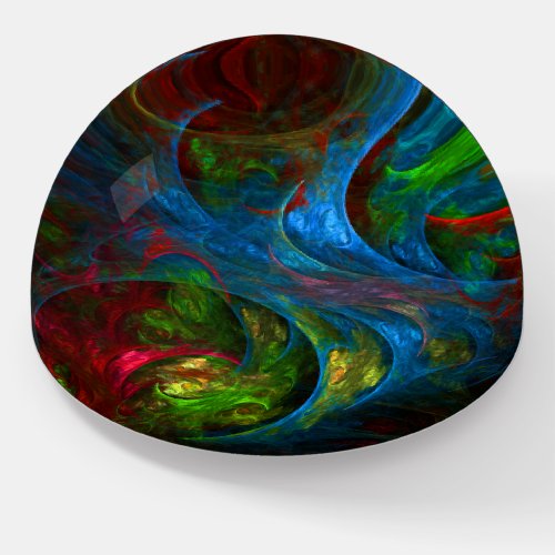 Genesis Blue Abstract Art Paperweight