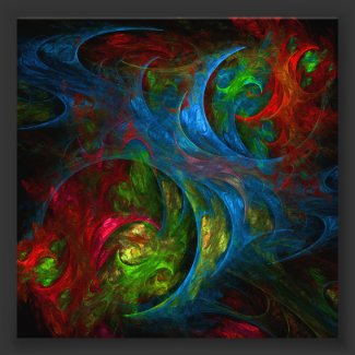 Genesis Blue Abstract Art Photo Print