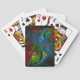 Genesis Blue Abstract Art Poker Cards
