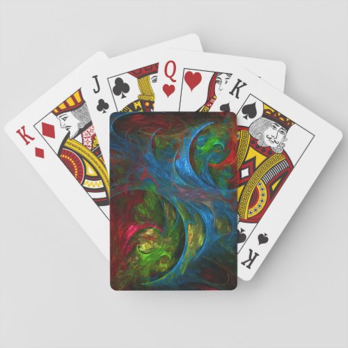 Genesis Blue Abstract Art Poker Cards