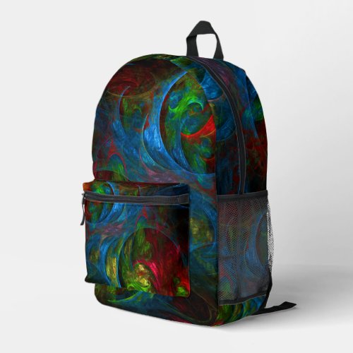 Genesis Blue Abstract Art Printed Backpack