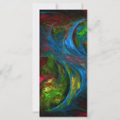 Genesis Blue Abstract Art Rack Card (Back)