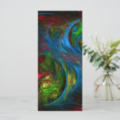 Genesis Blue Abstract Art Rack Card (Standing Front)