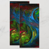 Genesis Blue Abstract Art Rack Card (Front/Back)