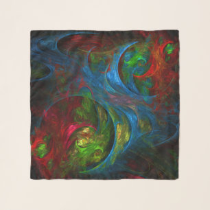 Genesis Blue Abstract Art Scarf