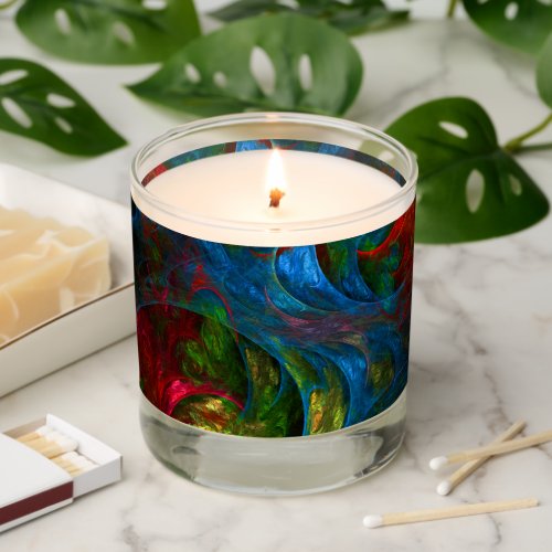 Genesis Blue Abstract Art Scented Candle