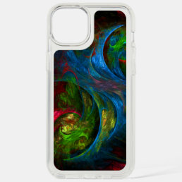 Genesis Blue Abstract Art iPhone 15 Plus Case
