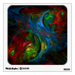 Genesis Blue Abstract Art Square Wall Decal