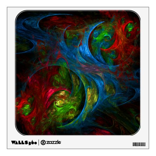 Genesis Blue Abstract Art Square Wall Decal