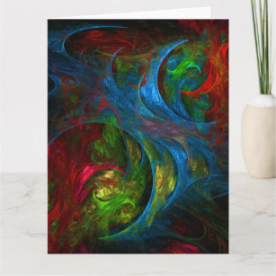 Genesis Blue Abstract Art Thank You Card