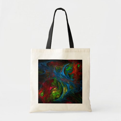 Genesis Blue Abstract Art Tote Bag