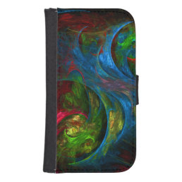 Genesis Blue Abstract Art Wallet Case