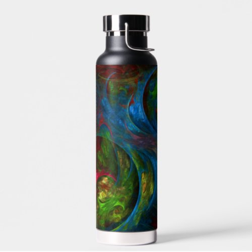 Genesis Blue Abstract Art Water Bottle
