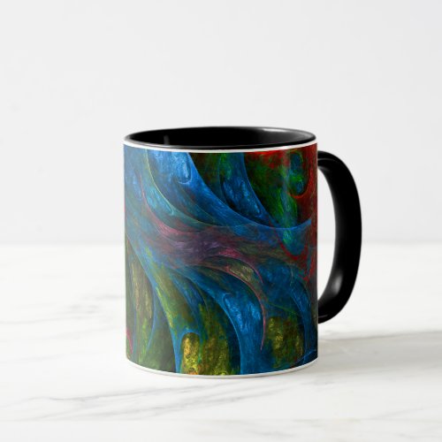 Genesis Blue Abstract Coffee Mug
