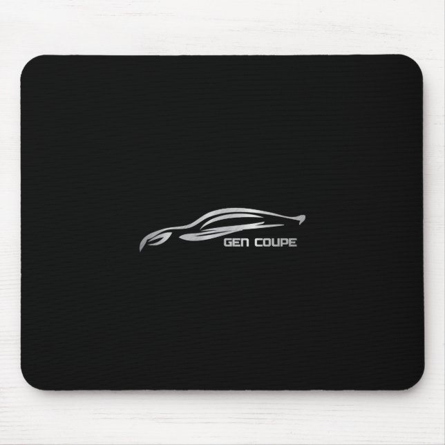 Genesis Coupe Silver Silhouette Logo Mouse Pad (Front)