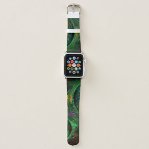 Genesis Green Abstract Art Apple Watch Band