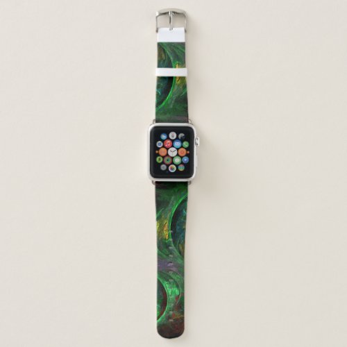 Genesis Green Abstract Art Apple Watch Band