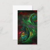 Genesis Green Abstract Art Business Card (Front/Back)