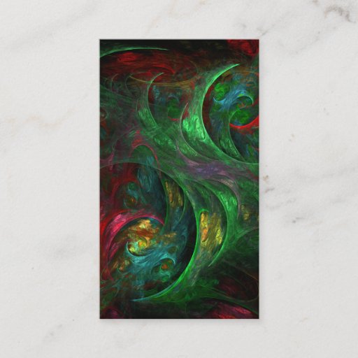 Customizable Genesis Green Abstract Art Business Card