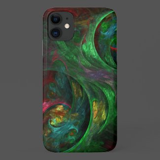Genesis Green Abstract Art Case-Mate iPhone Case