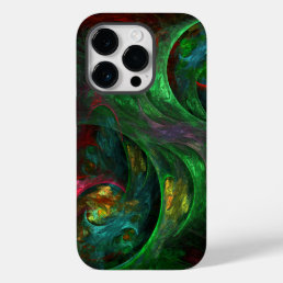 Genesis Green Abstract Art Case-Mate iPhone 14 Pro Case
