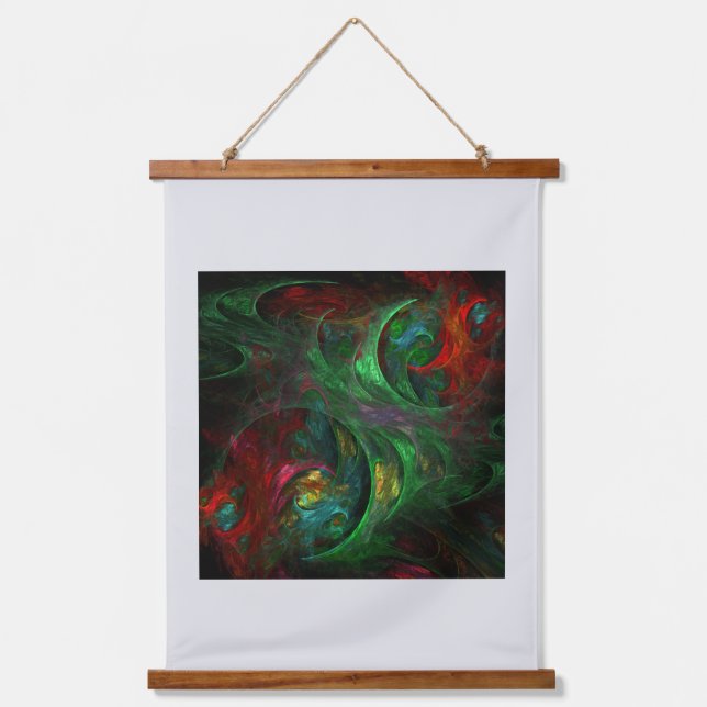 Genesis Green Abstract Art Hanging Tapestry (Front)